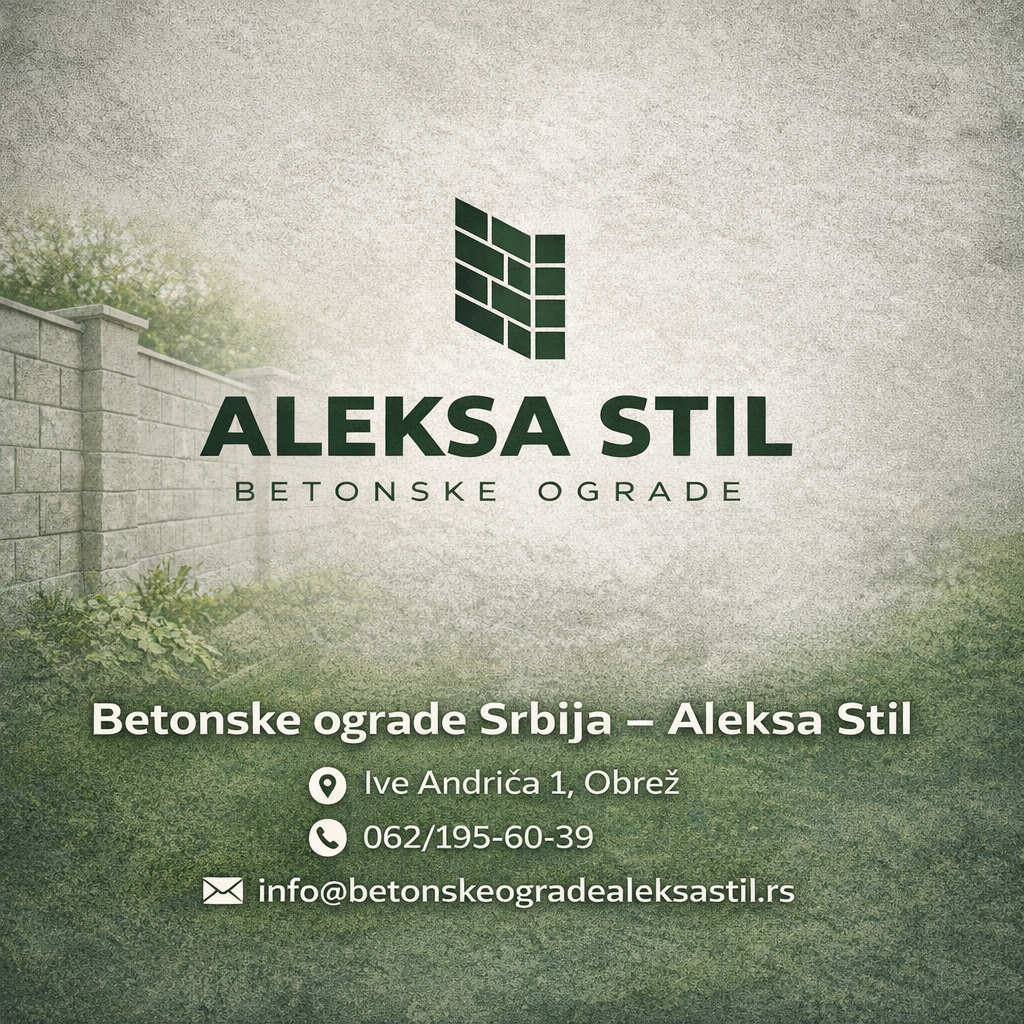 Betonske ograde Srbija – Aleksa Stil